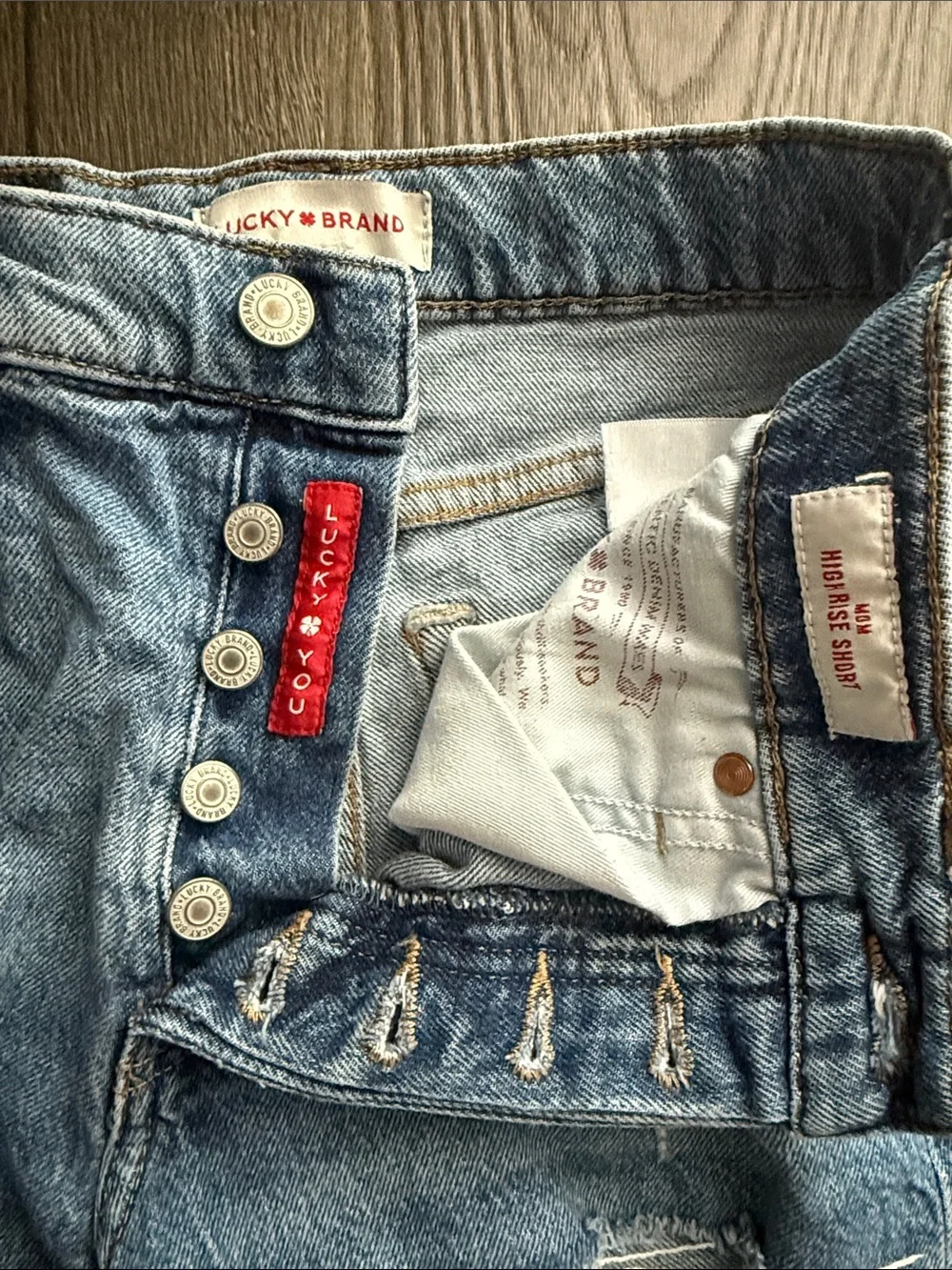 Lucky Brand Light Blue Distressed Denim Cutoff Shorts